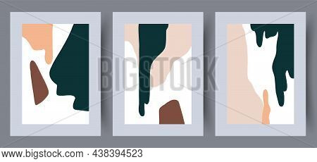 Abstract Vector Wall Art Background. Minimalistic Abstract Wall Art Background For Print. Scandinavi