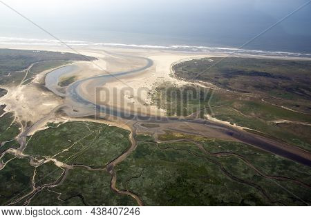 A Aerial View Over The Slufter Texel
