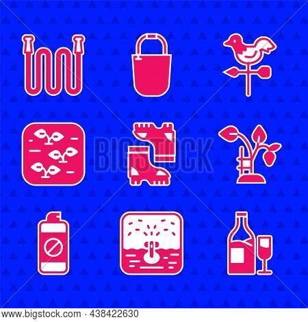 Set Waterproof Rubber Boot, Automatic Irrigation Sprinklers, Wine Bottle With Glass, Strawberry Bush