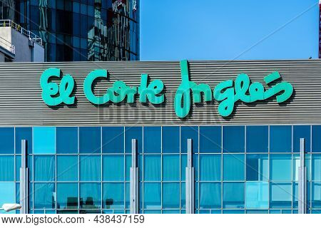 Madrid, Spain - September 12, 2021: El Corte Ingles Department Store Signage.