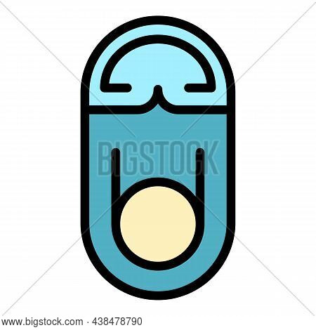 New Born Baby Icon. Outline New Born Baby Vector Icon Color Flat Isolated
