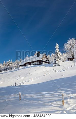 Winter landscape around Horni Mala Upa, Giant Mountains (Krkonose), Northern Bohemia, Czech Republic
