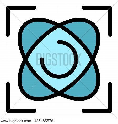 Physics Gyroscope Icon. Outline Physics Gyroscope Vector Icon Color Flat Isolated