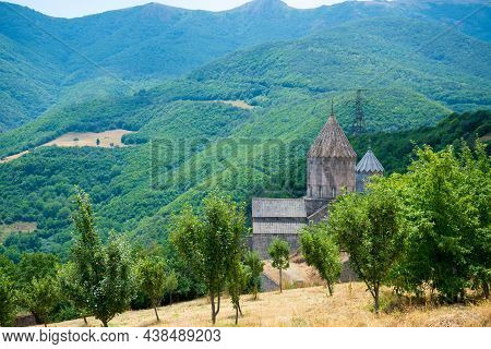The Tatev Monastery Is Above The River Vorotans Canyon, In Thick Walls Is Monks Cells