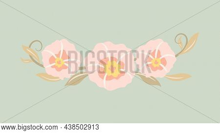 Flower desktop wallpaper, pastel spring background, cute design