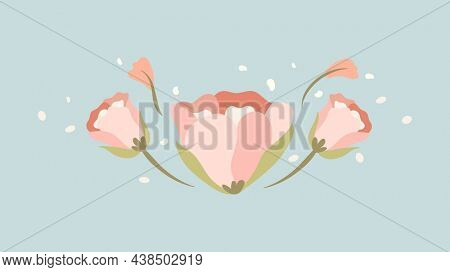 Flower desktop wallpaper, pastel spring background, cute design