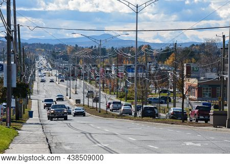 View Of Sherbrooke Street In Magog, Quebec, Canada, November 03 2021