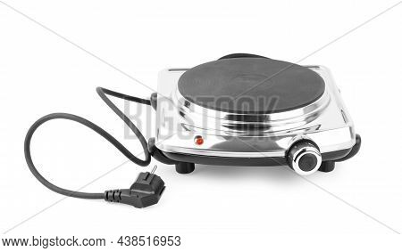 Portable Single Burner Electric Stove Isolated On White