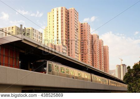 Train At Kowloon Bay District, Kowloon, Hong Kong, China