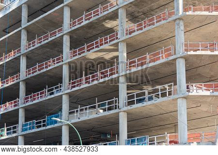 Facade Of High-rise Concrete Building Under Constraction