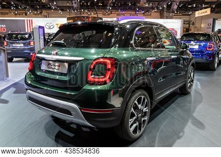 Fiat 500x Car Showcased At The Autosalon 2020 Motor Show. Brussels, Belgium - January 9, 2020.
