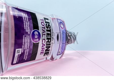 Tyumen, Russia-october 15, 2021: Listerine Total Care 6 In 1. Listerine Brand Is A Manufacturer Of M