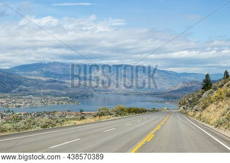Highway From Anarchist Mountain In Osoyoos, Bc, British Columbia