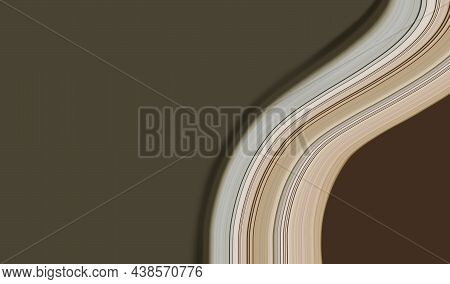 Abstract Texture Background With Wave Lines. Beige And Brown Color Gradient. Modern Design Backdrop 