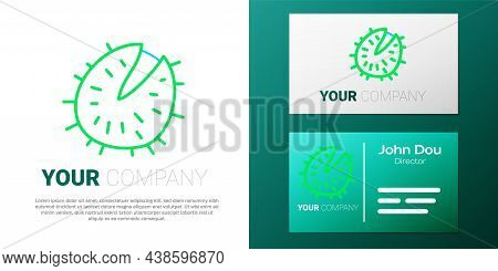 Line Chestnut Icon Isolated On White Background. Barbed And Strong Chestnut. Colorful Outline Concep