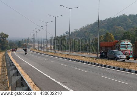Ghatshila, Jharkhand, India - January 10, 2021: Indian National Highway (nh06), Also Known As Mumbai