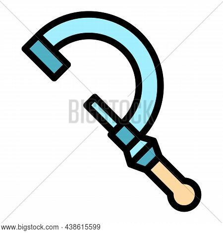 Construction Micrometer Icon. Outline Construction Micrometer Vector Icon Color Flat Isolated
