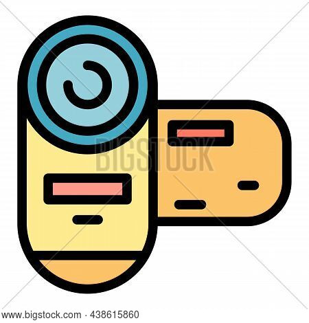 Personal Camcorder Icon. Outline Personal Camcorder Vector Icon Color Flat Isolated
