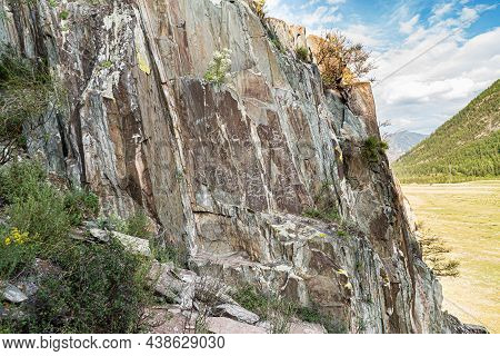 Ancient Rock Paintings Of Animals And Hunting Scenes Preserved From Prehistoric Times And Are Freely