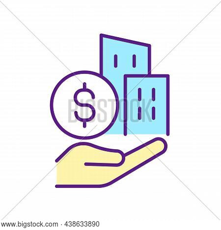 Rent Housing Rgb Color Icon. Real Estate Investment Trusts. Apartment Renting Price. Rental Income. 