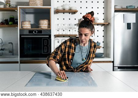 Young Beautiful Woman Suffers From Depression After A Breakup Or Divorce And Suffers From Ocd Cleans
