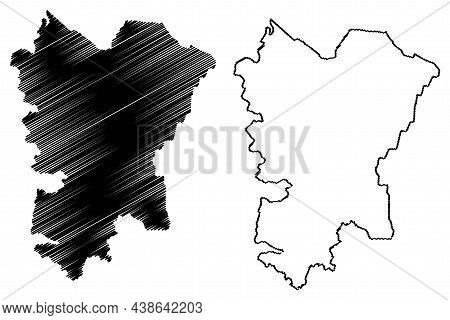 Shravasti District (uttar Pradesh State, Republic Of India) Map Vector Illustration, Scribble Sketch
