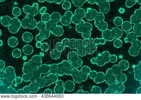 Beautiful Artistic Big Amount Of Biological Living Cells Cg Background Or Texture Illustration