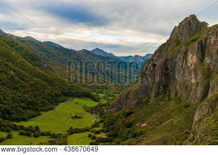 Autumn Landscape In The Somiedo Natural Park In Asturias.