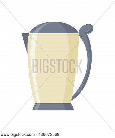 Kettle Decorative Kitchen Tool Icon. Electric Teapot Isolated Cartoon Illustration. Element For Adve