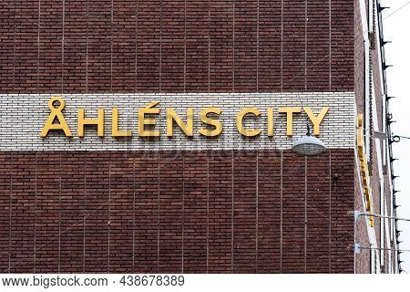 Stockholm, Sweden - August 10, 2019: Ahlens City Department Store In Central Stockholm.