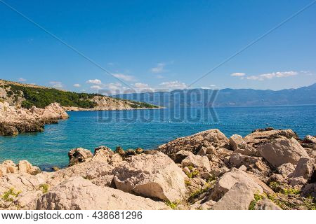 The Coast South East Of Baska In The South Of Krk Island, In The Primorje-gorski Kotar County Of Wes