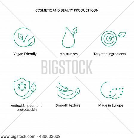 Face Mask Cosmetic And Beauty Product Icon Set For Web, Eco Packaging Design. Vector Stock Illustrat