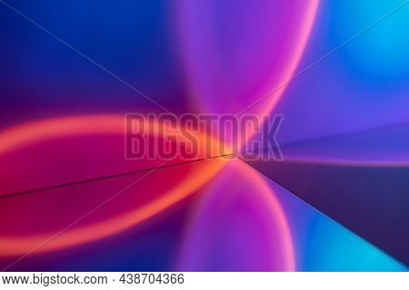 Aesthetic background with light sunset projector lamp
