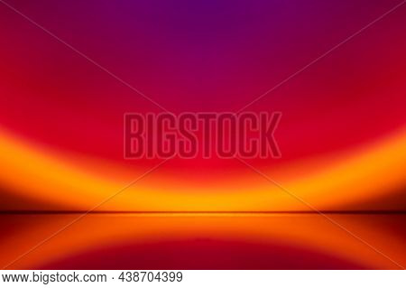Aesthetic background with gradient sunset projector lamp