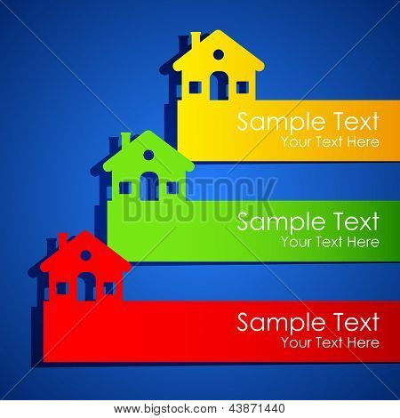 house Gayrimenkul Fuarı poster için çizim kağıt kesme