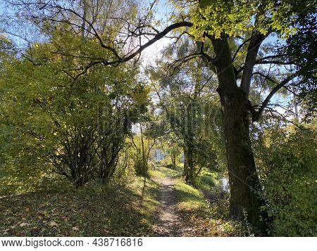 Recreational And Hiking Trails In Early Autumn Along The Glatt River And In The Zürich (zuerich Or Z
