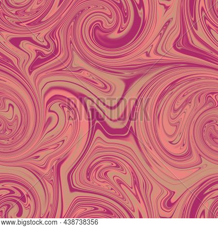 Seamless Twirly Swirly Abstract Liquid Marble Surface Pattern Design For Print