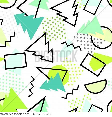 Christmas Geometric Pattern With Fir Tree. Abstract Winter Holiday Nature Background. Merry Christma