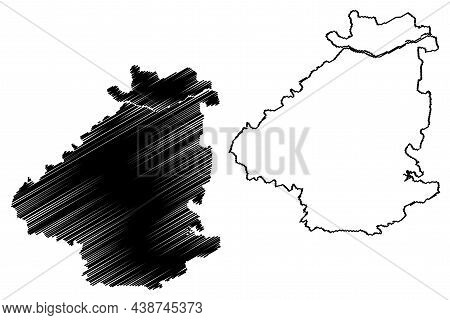Singrauli District (madhya Pradesh State, Rewa Division, Republic Of India) Map Vector Illustration,
