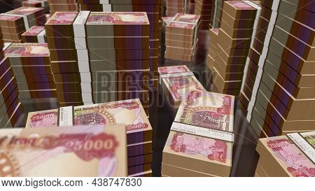 Iraq Dinar Money Banknotes Pack Illustration
