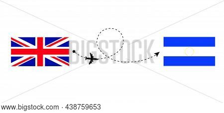 Flight And Travel From United Kingdom Of Great Britain To El Salvador By Passenger Airplane. Airplan