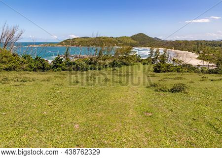 Trail Over The Cliffs With Beach In Background
