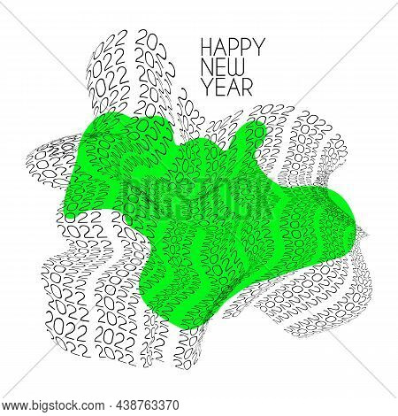 2022 Creative Typography Poster Design. Liquid Vector Typography