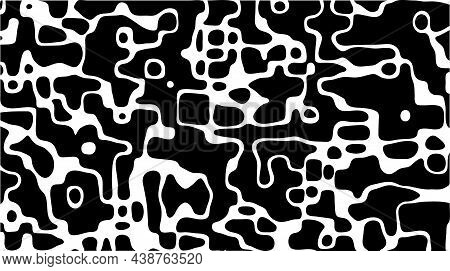 Liquify Line Monochrome Background. White And Black Wavy Stripes.