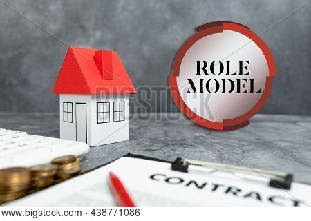 Text Caption Presenting Role Model. Business Idea A Person Looked To By Others As An Example To Be I