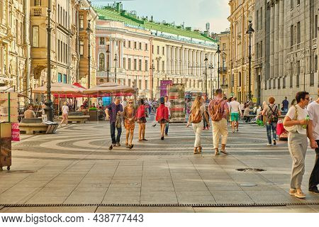 Saint-petersburg, Russia - Jun 07, 2021: Bolshaya Morskaya Street.