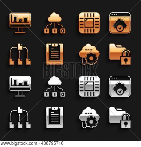 Set Server, Data Report, Cloud Technology Data Transfer, Folder And ...
