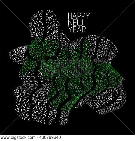 2022 Creative Typography Poster Design. Liquid Vector Typography