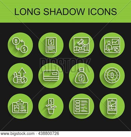 Set Line Identification Badge, Dollar Plant, Cryptocurrency Exchange, Business Finance Report, Mobil
