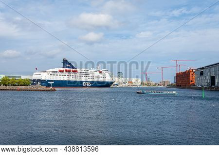 Copenhagen. Denmark. 15. September. 2021. The Crown Seaways Of The Dfds Line In The Port Of Copenhag